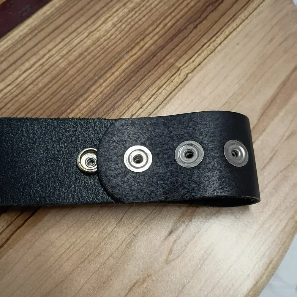 Funk Plus Black Leather Bullet Belt Punk Goth Rock Biker Heavy Metal USA Sz. 30+